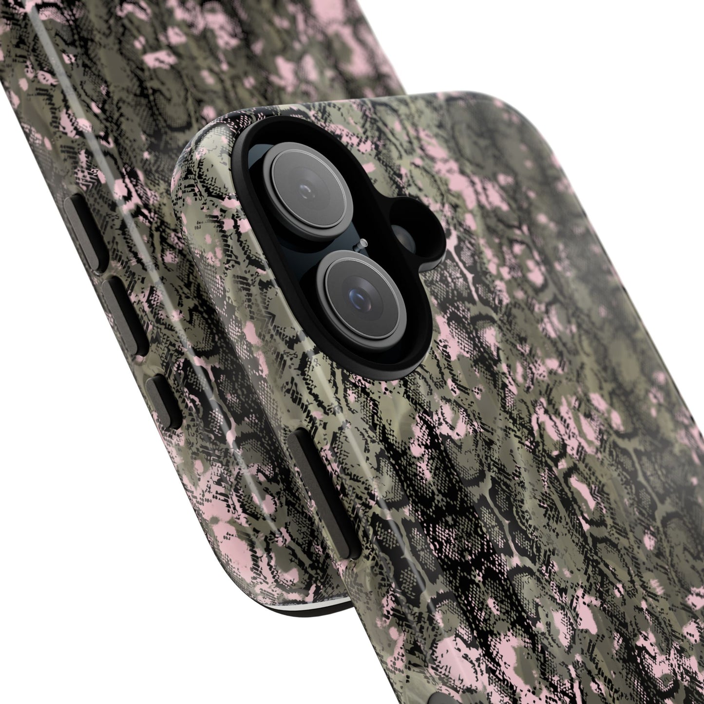 Camo Snake Pattern Phone Case – Rugged Protection Meets Bold Style  Turn heads while protecting your phone with this fierce camo snake pattern case—where urban edge meets outdoor grit.