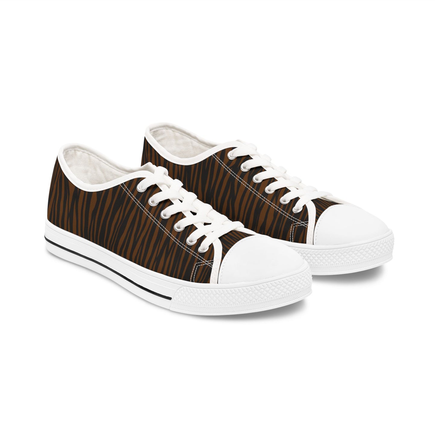 Stylish Tiger Print Women's Low Top Sneakers - Trendy Casual Footwear