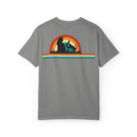 Unisex Cat & Dog Sunset Graphic T-Shirt - Casual Animal Lover Tee