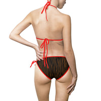 Trendy Women's Tiger Striped Bikini Swimsuit