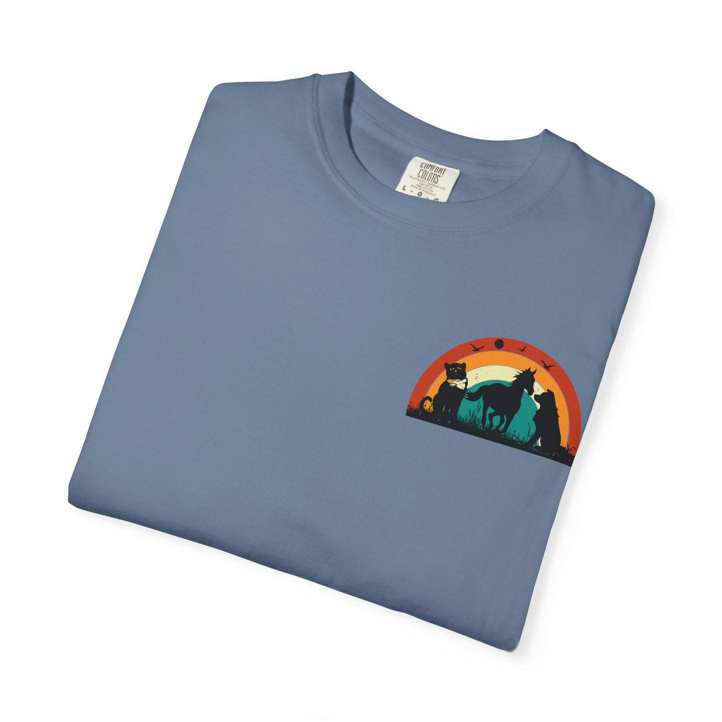 Rainbow Animal Scene Unisex T-Shirt - Nature Lover's Gift