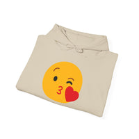 Kiss Emoji Hooded Sweatshirt | Unisex Heavy Blend™