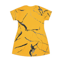 Chic Marble T-Shirt Dress | Stylish Summer Dress, Casual Outfit, Marble Print Design, Trendy Women's Wear, Gift for Her