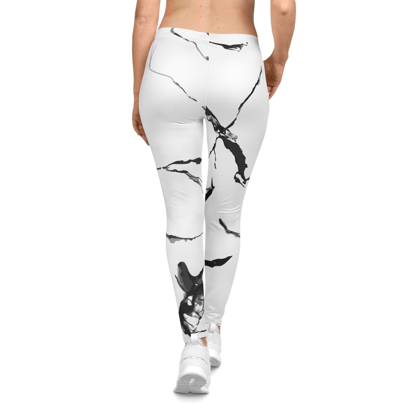 Marble Print Women's Casual Leggings - Trendy Activewear for Everyday Comfort