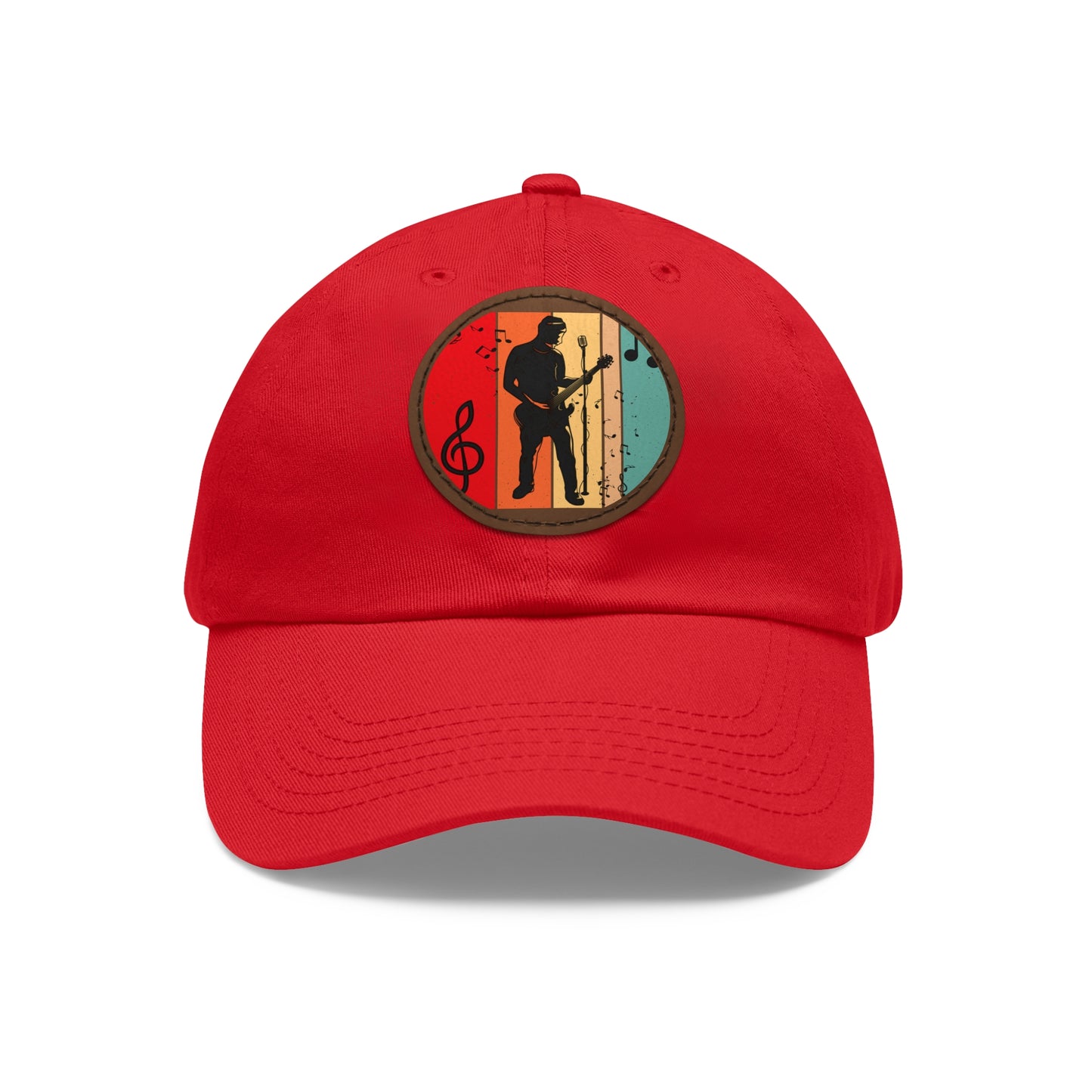Musician Dad Hat with Leather Patch - Stylish Cap for Music Lovers