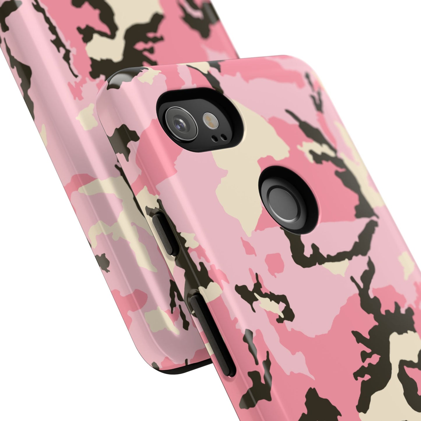 Stylish Tough Phone Case – Pink Camo Design for Bold Protection  Make a statement while keeping your phone safe with this eye-catching pink camouflage case that blends fashion with durability.