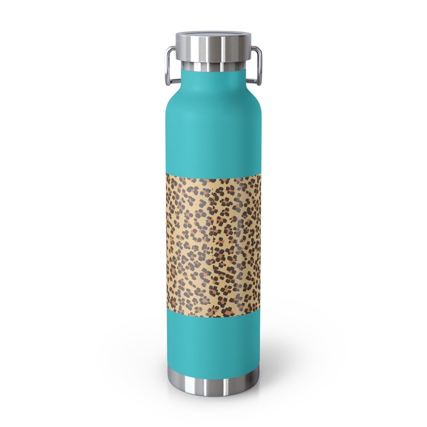 Leopard Print Insulated Water Bottle - 22oz Reusable Copper Thermos