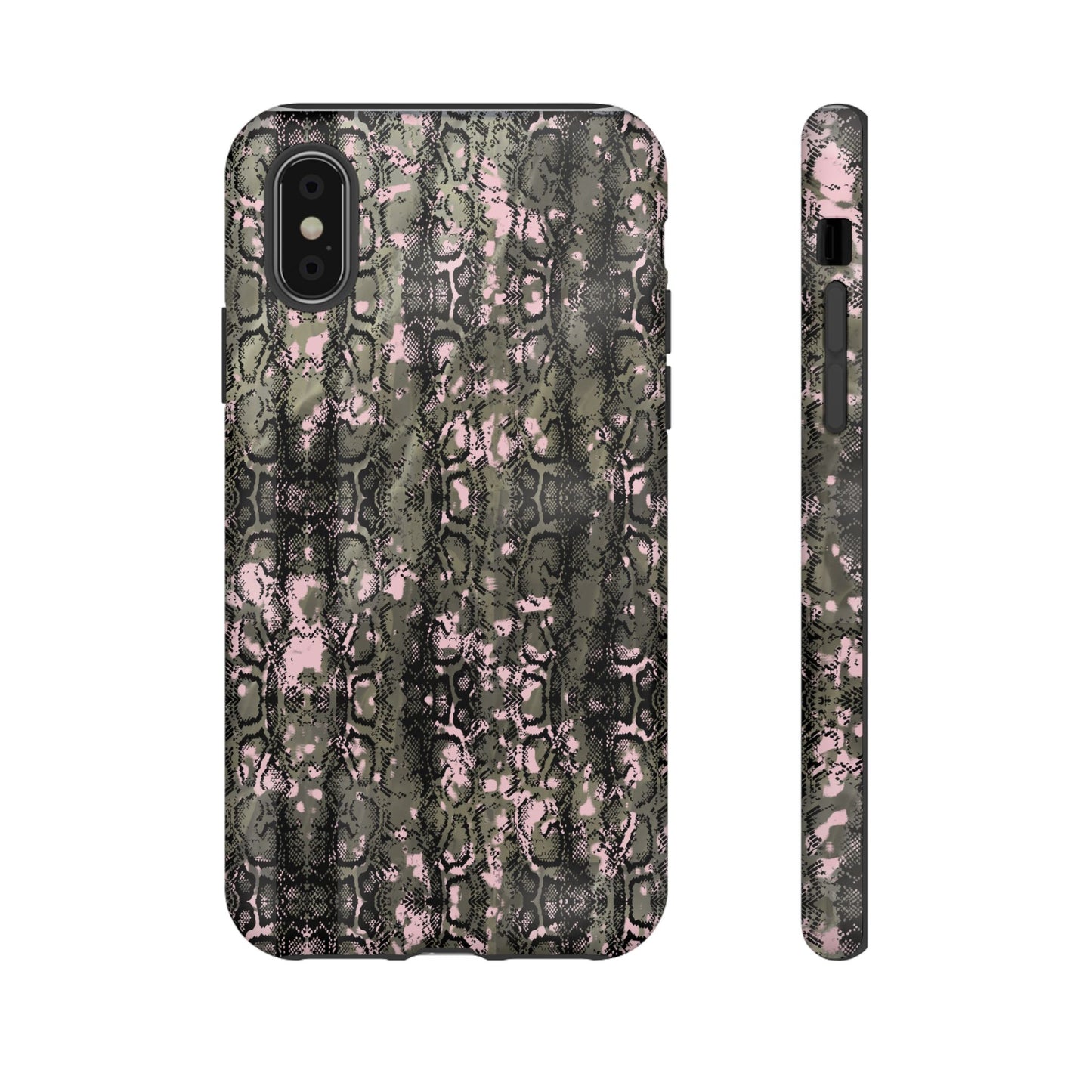 Camo Snake Pattern Phone Case – Rugged Protection Meets Bold Style  Turn heads while protecting your phone with this fierce camo snake pattern case—where urban edge meets outdoor grit.