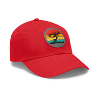 Lobster Themed Dad Hat with Leather Patch - Vintage Style Cap for Seafood Lovers