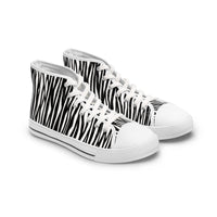 Chic Zebra Print High Top Sneakers for Women