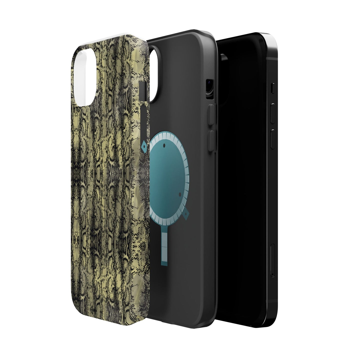 Stylish Snake Skin Magnetic Tough Case - Durable Protection for Your Phone