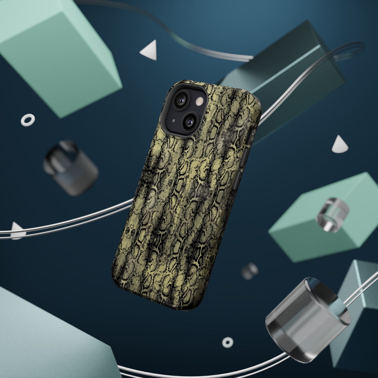 Stylish Snake Skin Magnetic Tough Case - Durable Protection for Your Phone