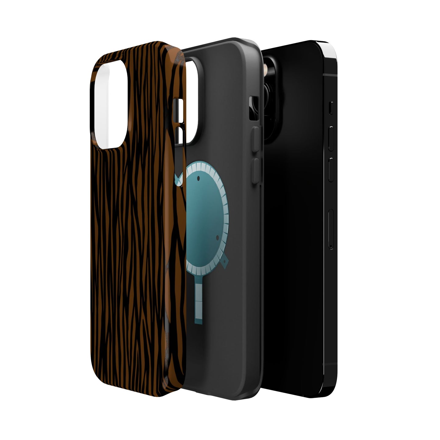 Stylish Magnetic Tough Phone Case - Bold Striped Design