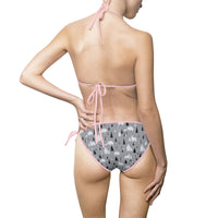Stylish Gray Triangle Bikini Swimsuit for Women - Perfect for Beach Days & Pool Parties