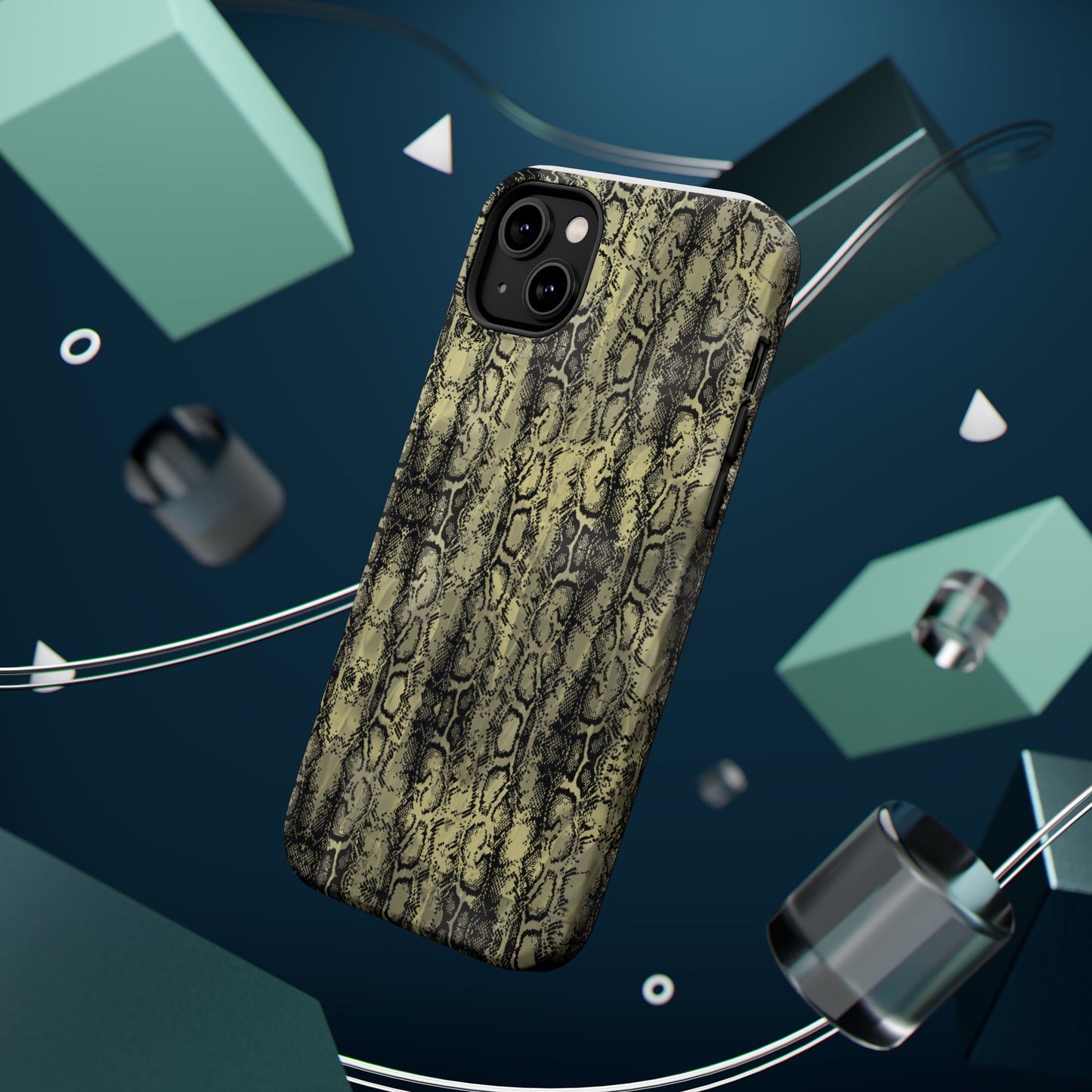 Stylish Snake Skin Magnetic Tough Case - Durable Protection for Your Phone