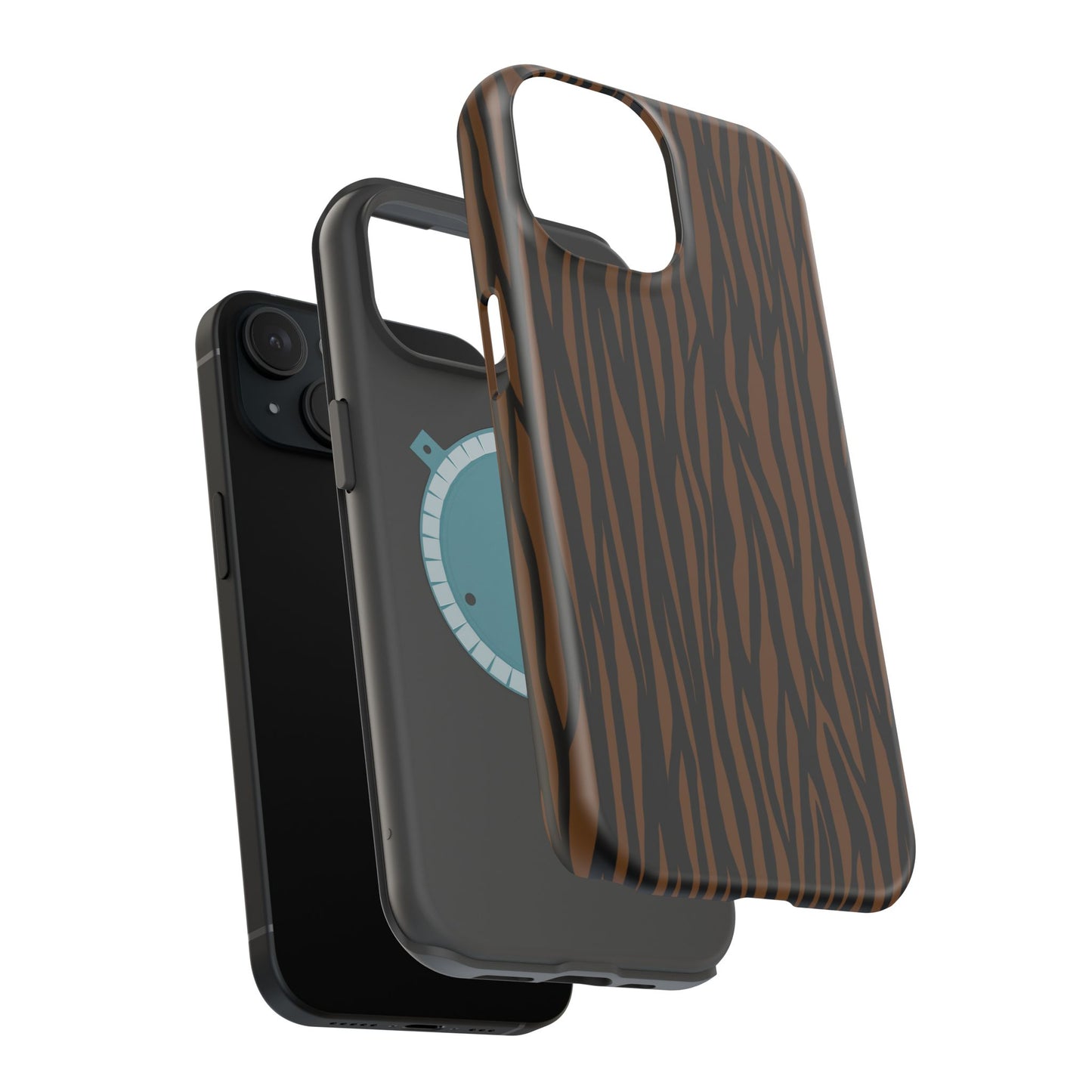 Stylish Magnetic Tough Phone Case - Bold Striped Design