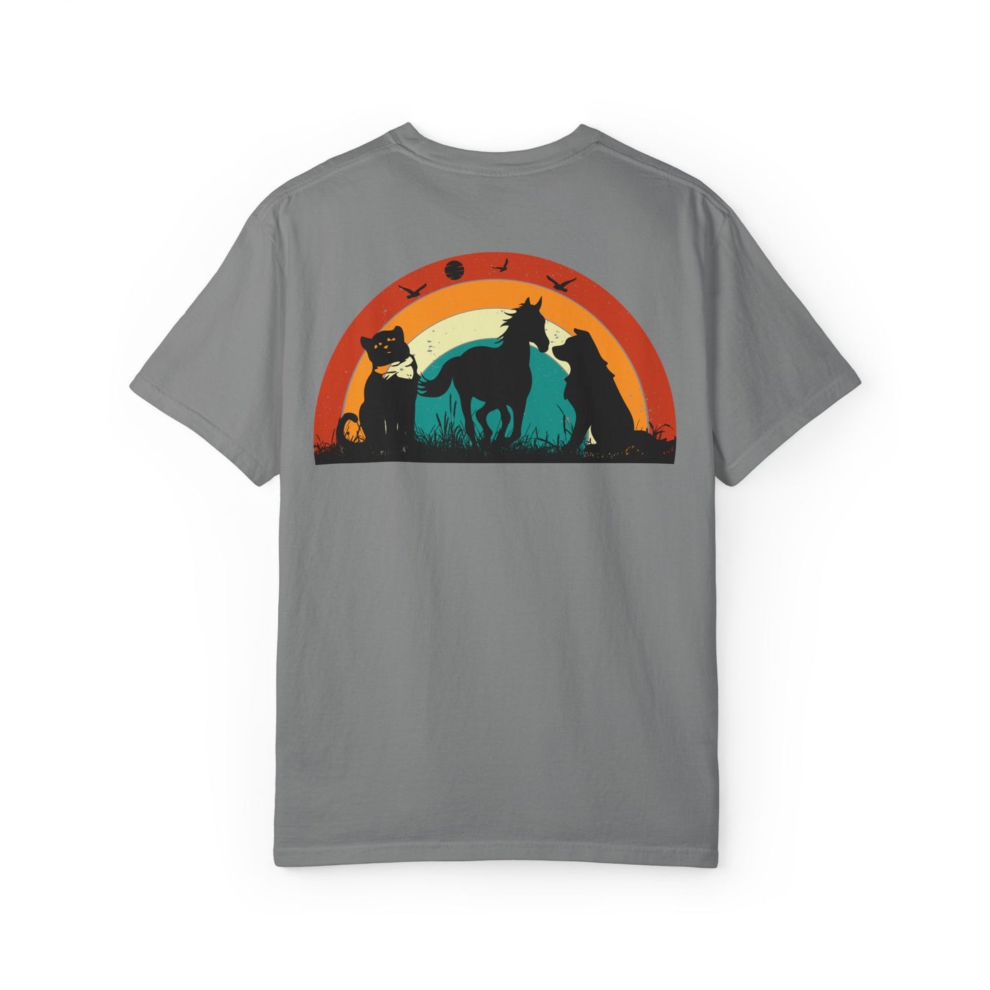 Rainbow Animal Scene Unisex T-Shirt - Nature Lover's Gift