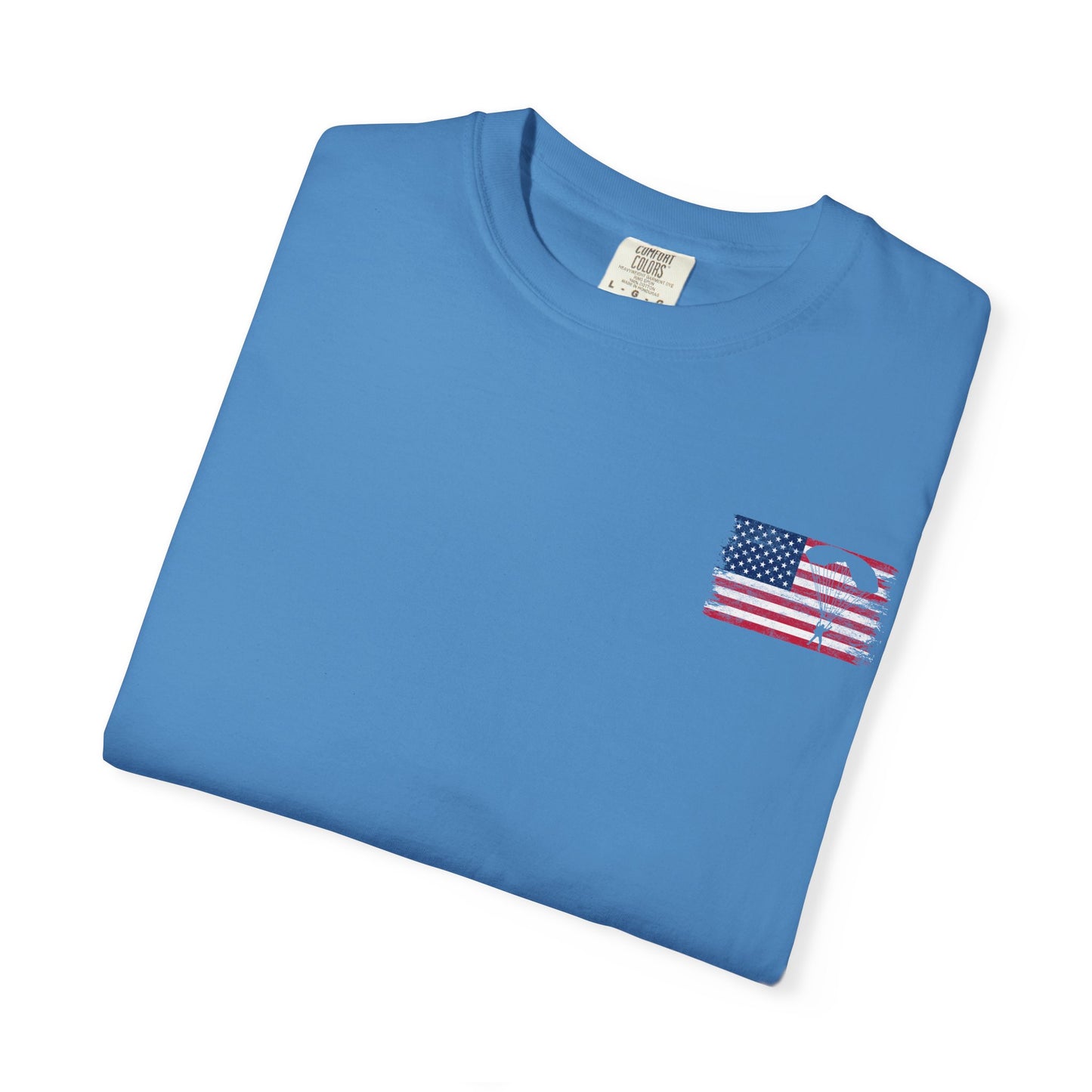 Patriotic Garment-Dyed T-Shirt - Vintage American Flag Design
