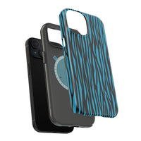 Zebra Print Magnetic Tough Case for iPhone - Durable & Stylish Phone Protection