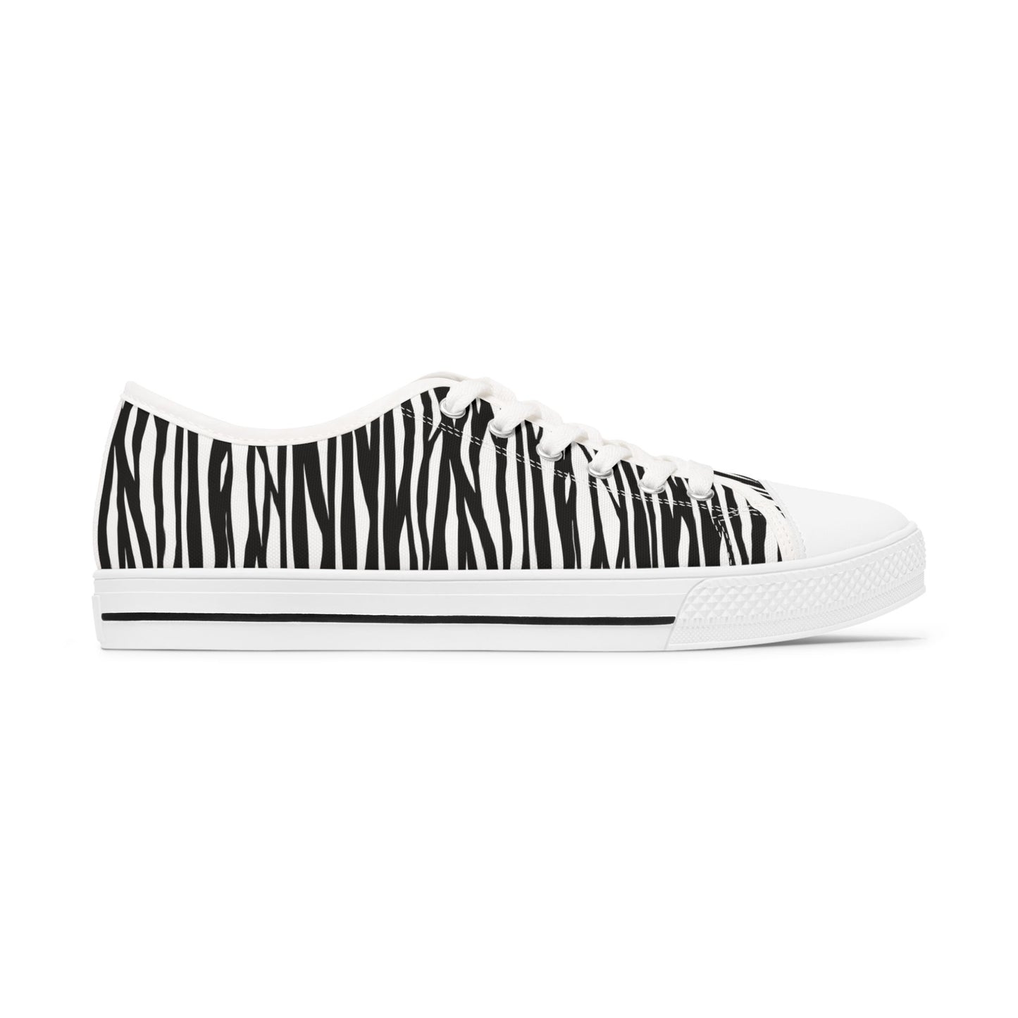Trendy Zebra Print Low Top Sneakers for Women - Fashionable Casual Footwear