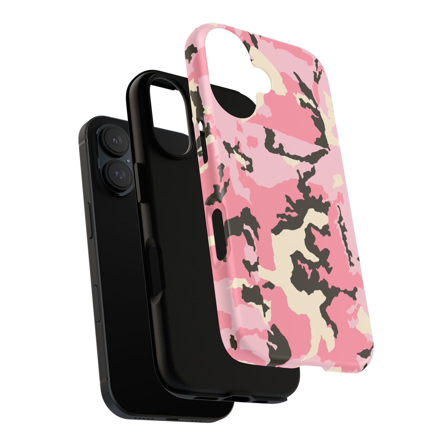 Stylish Tough Phone Case – Pink Camo Design for Bold Protection  Make a statement while keeping your phone safe with this eye-catching pink camouflage case that blends fashion with durability.