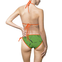 Stylish Green Marble Bikini Swimsuit for Summer Fun