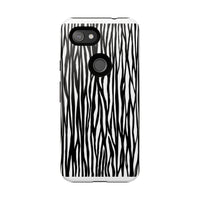 Tough Cases: Stylish Black and White Zebra Print Phone Case