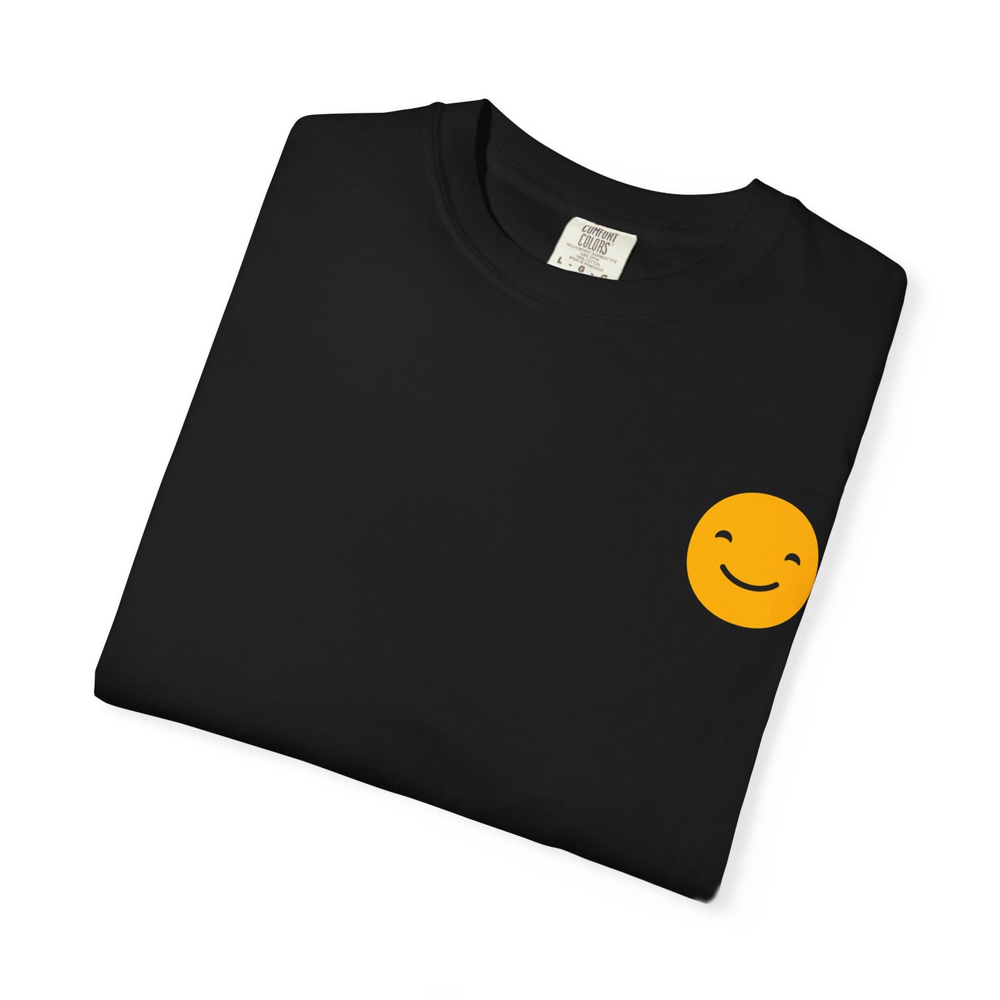 Happy Face Garment-Dyed T-shirt for Positive Vibes