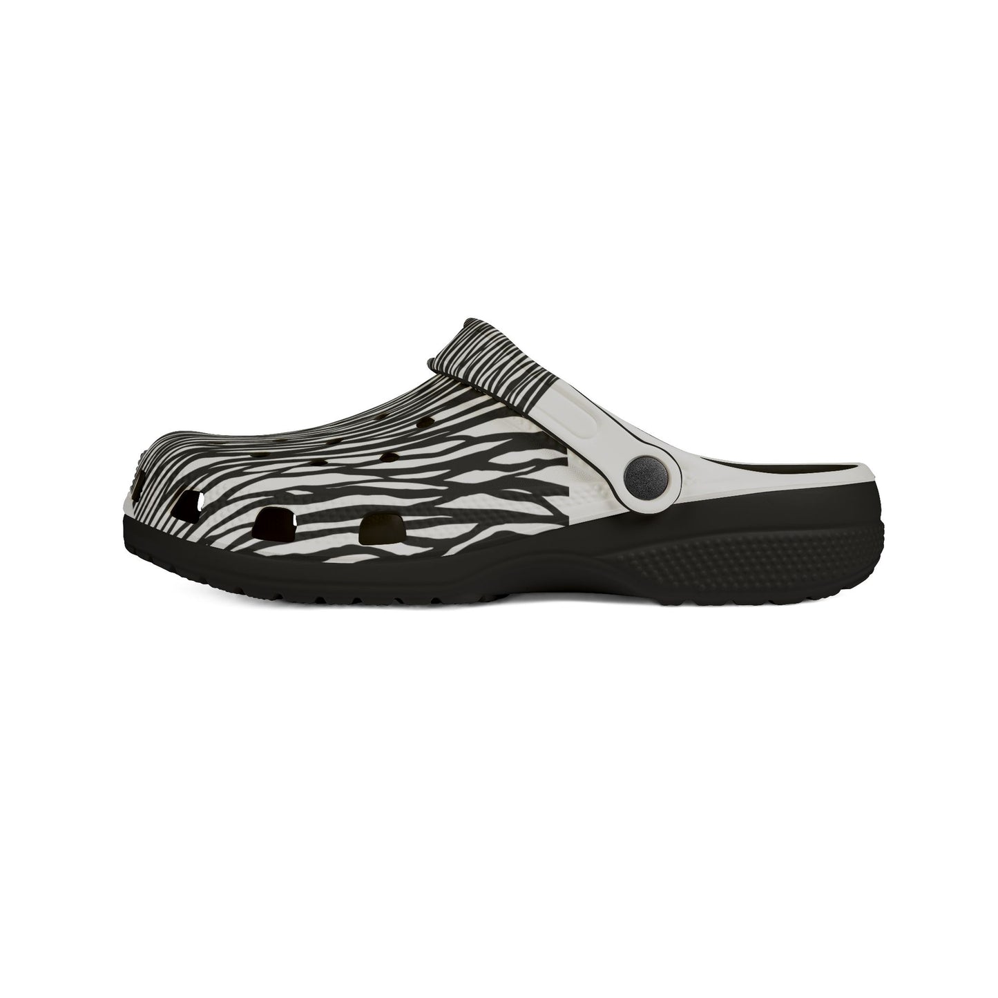 Stylish Zebra Print EVA Foam Shoes, Comfortable Clogs, Perfect for Home, Garden, Beach, Casual Outings, Summer Footwear