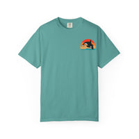 Whale Sunset Graphic T-Shirt - Unisex Garment-Dyed Tee for Ocean Lovers