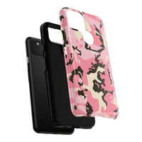 Stylish Tough Phone Case – Pink Camo Design for Bold Protection  Make a statement while keeping your phone safe with this eye-catching pink camouflage case that blends fashion with durability.
