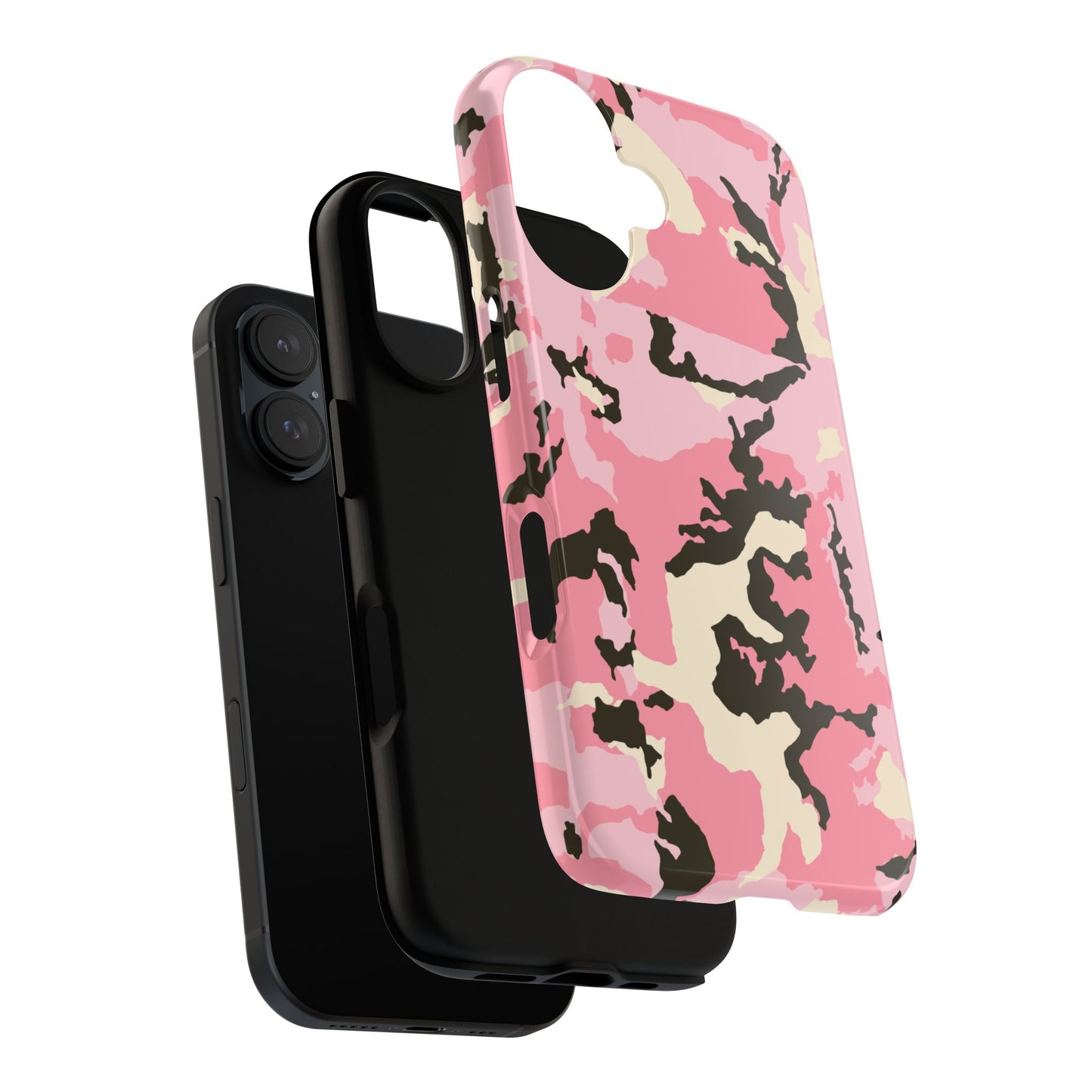 Stylish Tough Phone Case – Pink Camo Design for Bold Protection  Make a statement while keeping your phone safe with this eye-catching pink camouflage case that blends fashion with durability.