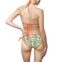 Floral Women's Bikini Swimsuit - Trendy Floral Triangle Swimwear for Beach Days