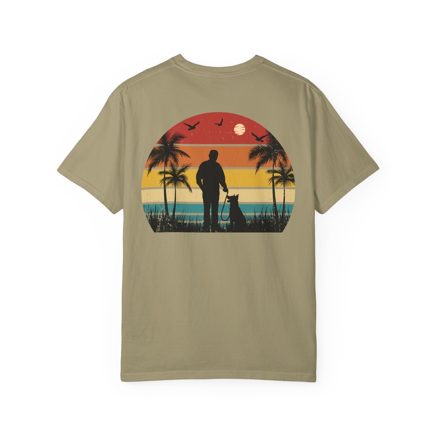 Sunset Silhouette Unisex T-Shirt, Perfect for Nature Lovers, Pet Owners, Casual Days, Summer Outings, Gift for Him or Her