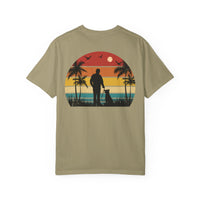 Sunset Silhouette Unisex T-Shirt, Perfect for Nature Lovers, Pet Owners, Casual Days, Summer Outings, Gift for Him or Her