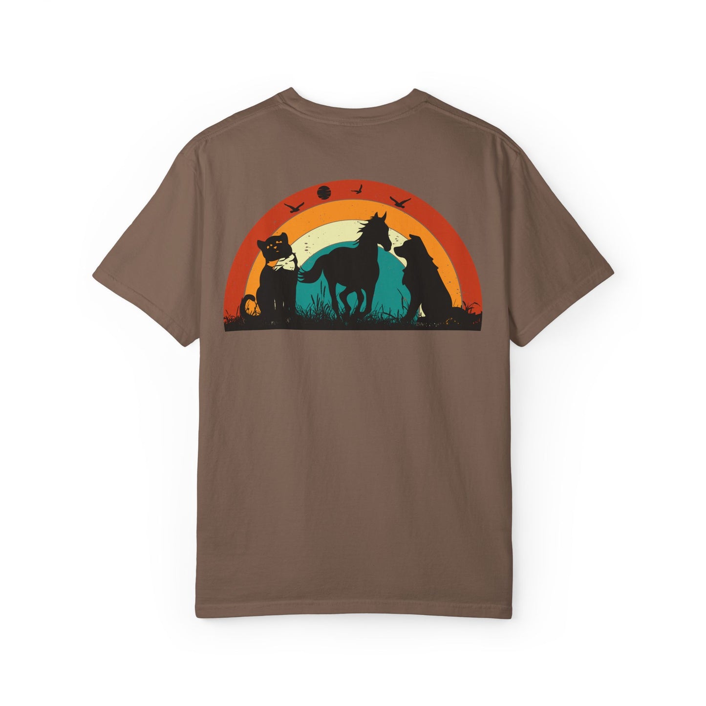 Rainbow Animal Scene Unisex T-Shirt - Nature Lover's Gift