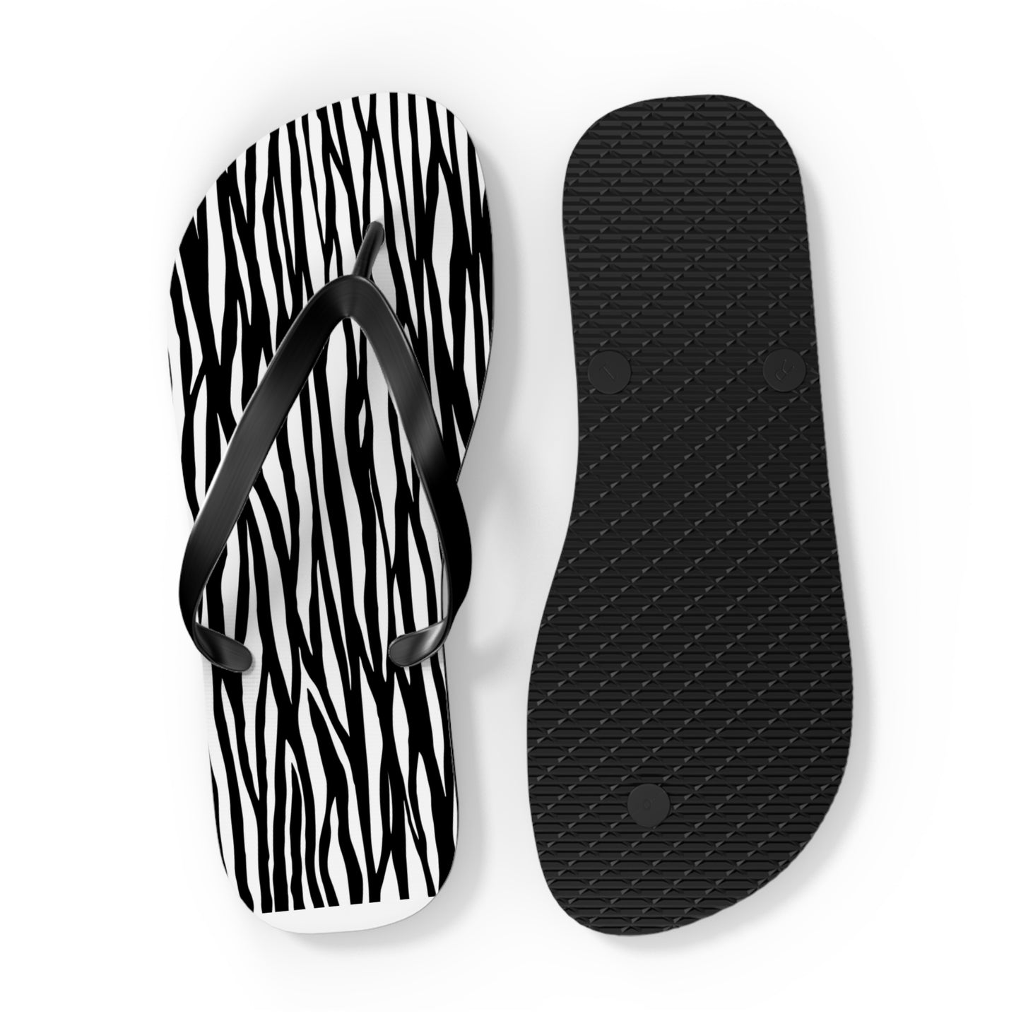 Zebra Print Flip Flops - Stylish Summer Footwear