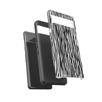 Tough Cases: Stylish Black and White Zebra Print Phone Case