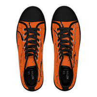 Stylish Orange Marble Women's High Top Sneakers