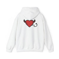 Devilish Heart Hoodie - Unisex Heavy Blend™ Sweatshirt for Fun-Loving Spirits
