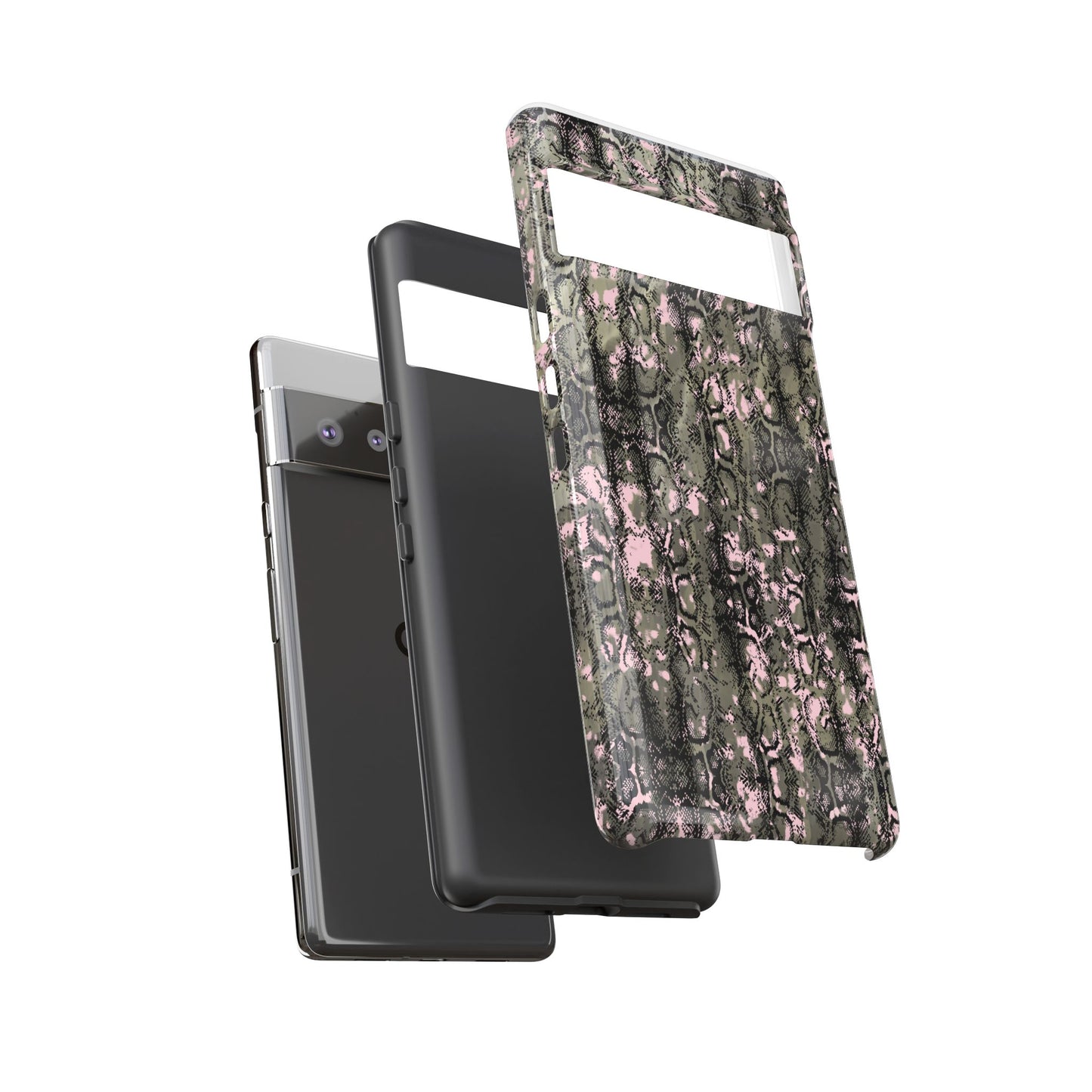 Camo Snake Pattern Phone Case – Rugged Protection Meets Bold Style  Turn heads while protecting your phone with this fierce camo snake pattern case—where urban edge meets outdoor grit.