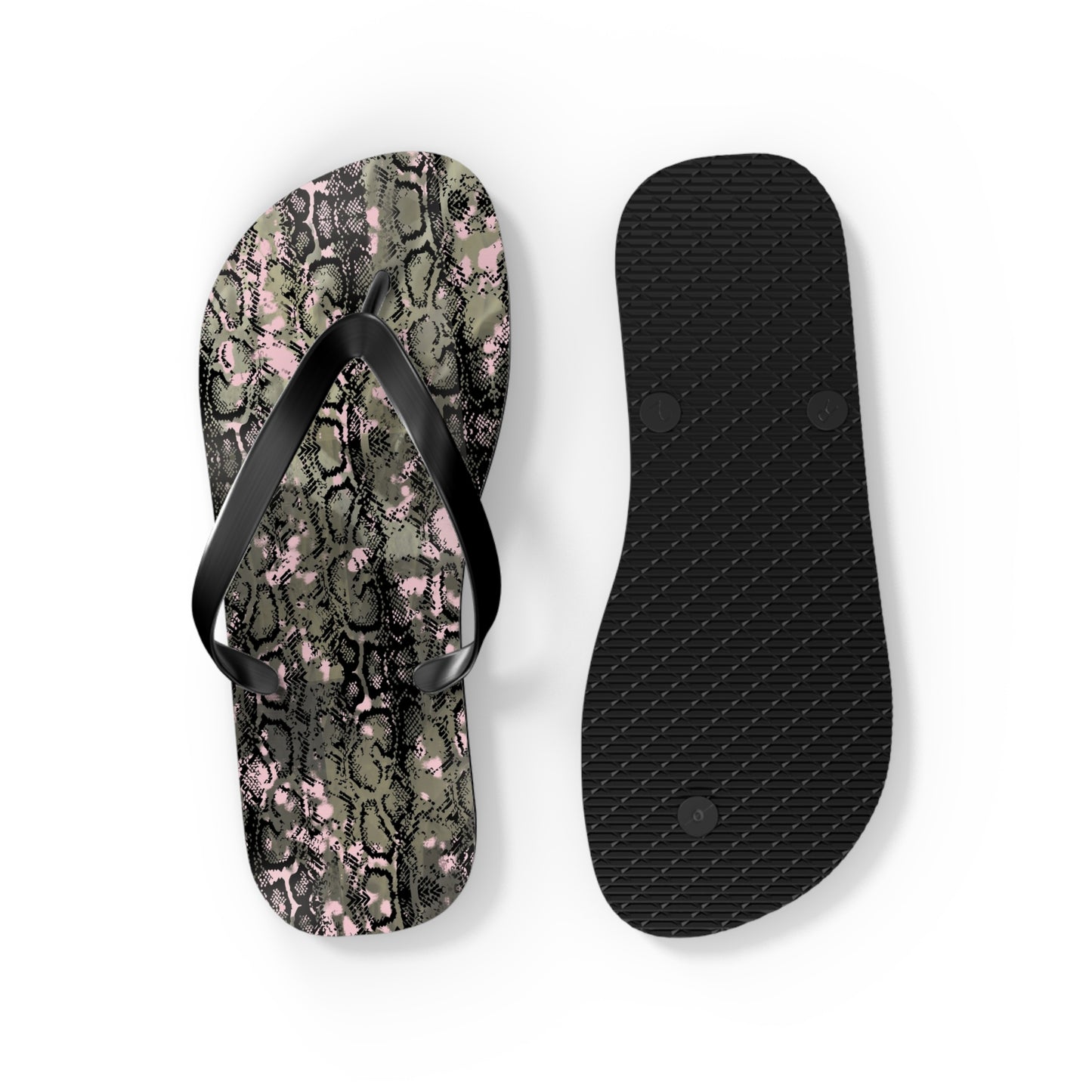 Trendy Pink Camouflage Flip Flops - Stylish Summer Sandals for Casual Wear
