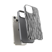 Tough Cases: Stylish Black and White Zebra Print Phone Case