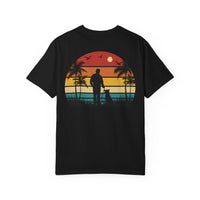Sunset Silhouette Unisex T-Shirt, Perfect for Nature Lovers, Pet Owners, Casual Days, Summer Outings, Gift for Him or Her