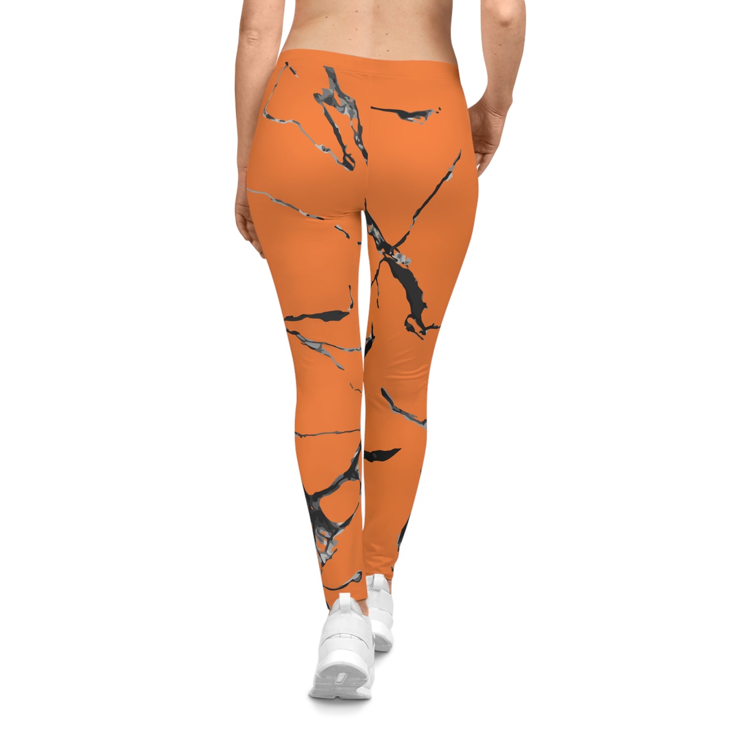 Bold Marble Print Women's Casual Leggings, Stylish Activewear, Comfortable Yoga Pants, Vibrant Fitness Wear, Trendy Athleisure Bottoms