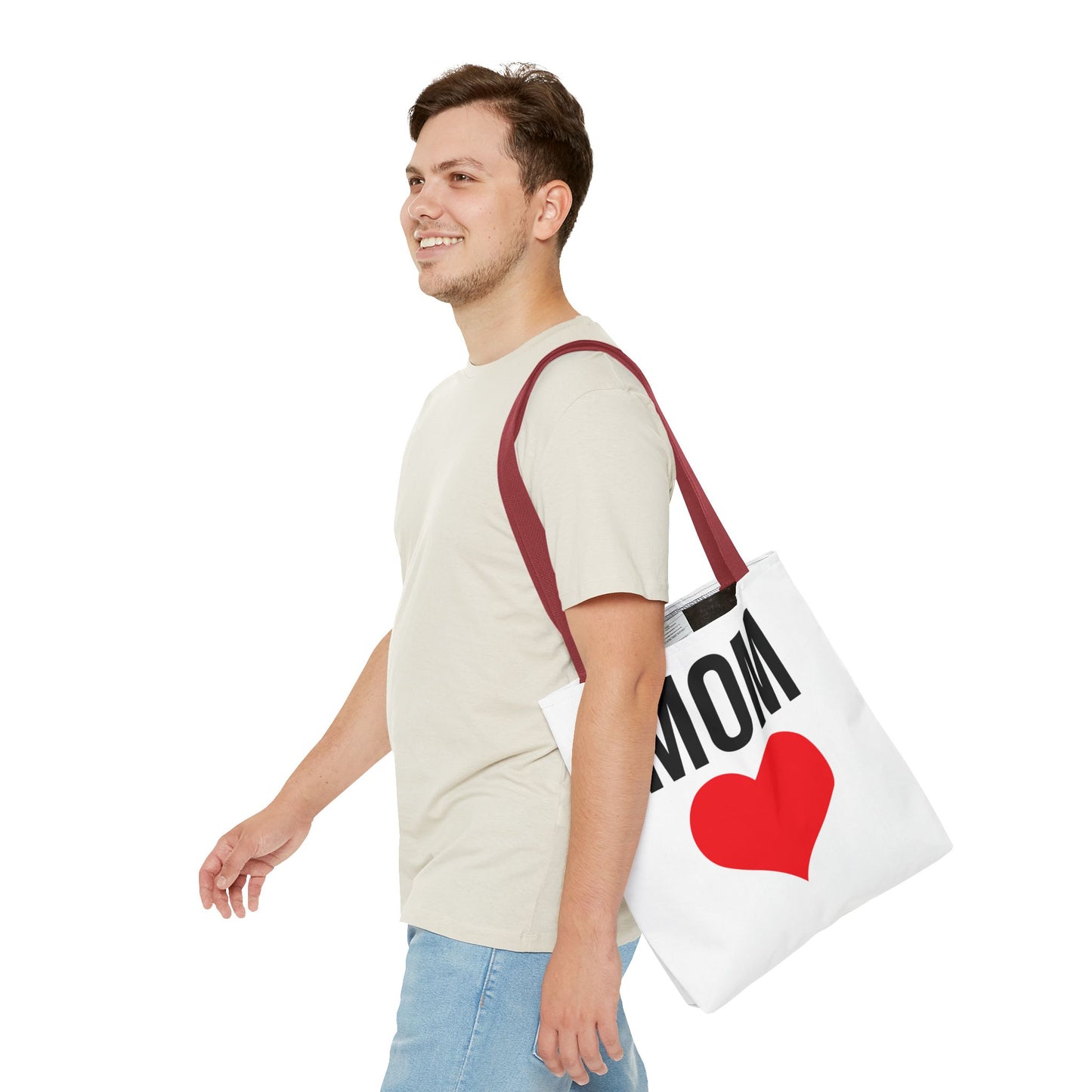 Mom Love Tote Bag | Perfect for Mother's Day, Birthday Gift, Grocery Shopping, Personalized Gift, Eco-Friendly