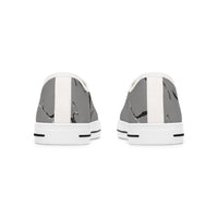 Stylish Women's Low Top Sneakers - Gray Marble Design