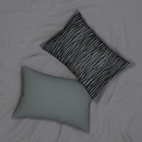 Stylish Black and Gray Lumbar Pillow for Home Decor