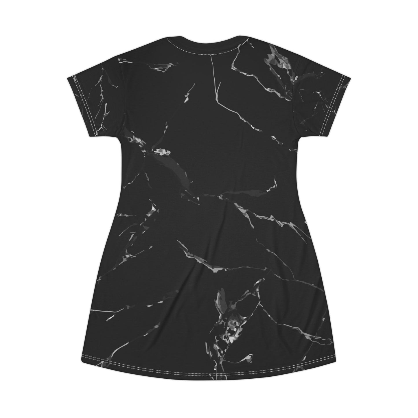 Chic Marble T-Shirt Dress, Casual Everyday Wear, Stylish Summer Dress, Perfect for Parties, Fashionable Gift Idea