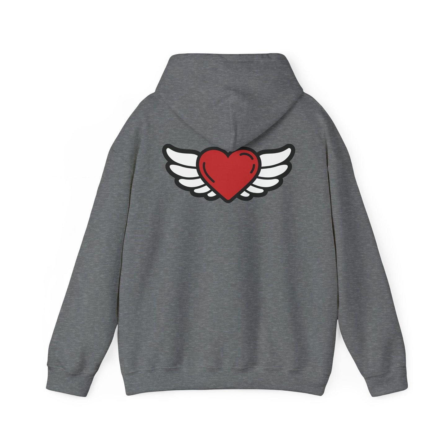Angel Wings Heart Hoodie - Unisex Heavy Blend™ Sweatshirt for Love & Comfort